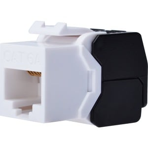 Digitus CAT 6A Keystone Modul, ungeschirmt. Produktfarbe: Schwarz, Weiß, Beschichtung Steckerkontakte: Nickel/Gold, Gehäus