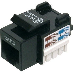 Digitus CAT 6, Klasse E Keystone Modul, ungeschirmt. Produktfarbe: Schwarz. Breite: 35 mm, Tiefe: 20 mm, Höhe: 25 mm. Verp