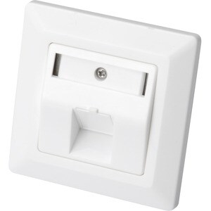 DIGITUS Professional Faceplate - 1 x Total Number of Socket(s) - Metal - White - Wall Mount