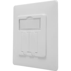 DIGITUS Professional Faceplate - 2 x Total Number of Socket(s) - Pure White - 2 x RJ-45 Port(s)