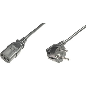 Digitus Standard-Stromkabel - 75 cm - für Desktop Computer - CEE 7/7 / IEC 60320 C13 - 250 V AC / 10 A - Schwarz