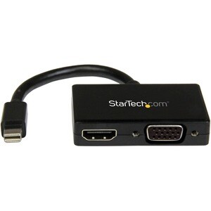 StarTech.com Travel A/V Adapter: 2-in-1 Mini DisplayPort to HDMI or VGA Converter - 1 x 20-pin Mini DisplayPort Digital Au