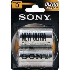 Sony SUM1NUB2A Battery - Zinc Carbon - 2 - For Multipurpose - D - 1.5 V DC Shelf Life