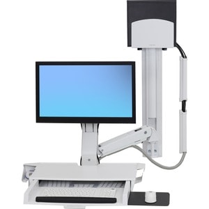 Ergotron StyleView Wall Mount for Workstation - White - 61 cm (24") Screen Support - 14.51 kg Load Capacity - 100 x 100, 7