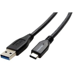 VisionTek USB-C to USB-A 1M Cable (M/M) - USB-C to USB-A 1 Meter 3.3 ft Male to Male Cable PD 60W 10Gbps Data for Laptop I