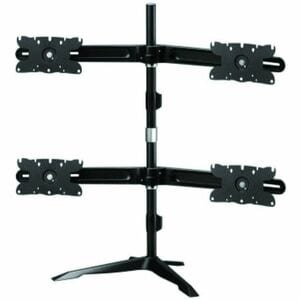 Amer Mounts Quad Monitor Stand Mount Supports Flat Panel Size up to 32" AMR4S32 - Quad Monitor Stand mount supports up to 