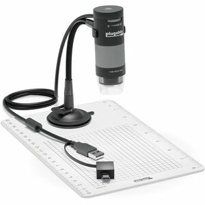 Plugable USB 2.0 Digital Microscope with Flexible Arm Observation Stand - Compatible with Windows, Mac, Linux (2MP, 250x M