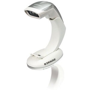 Datalogic Heron HD3430 Handheld Barcode Scanner Kit - Cable Connectivity - White - 1D, 2D - Imager