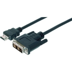 Digitus Basic 2 m DVI/HDMI Videokabel für Videogerät, PC, Notebook, Monitor, TV, Spielkonsole - Zweiter Anschluss: 1 x 19-