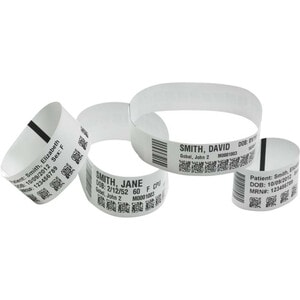 Wristband, Synthetic, 1x7in (25.4x177.8mm); DT, Z-Band Ultra Soft, Coated, Permanent Adhesive, Cartridge, 6/box