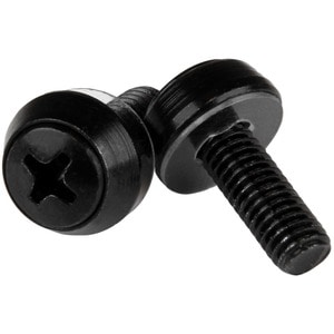 StarTech.com M6 x 12mm - Screws - 100 Pack, Black - M6 Mounting Screws for Server Rack & Cabinet - Install your rack-mount