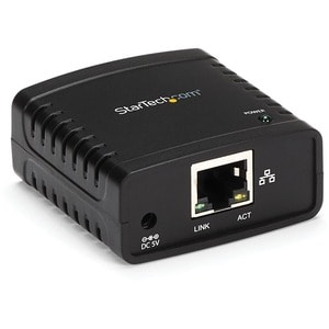 StarTech.com 10/100Mbps Ethernet to USB 2.0 Network LPR Print Server - USB Print Server with 10Base-T/100Base-TX Auto-sens