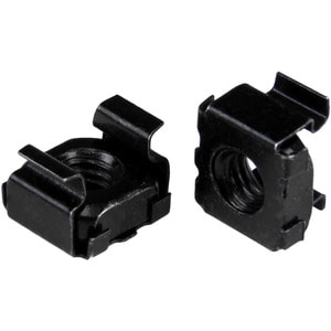 StarTech.com M5 Cage Nuts - 100 Pack, Black - M5 Mounting Cage Nuts for Server Rack & Cabinet - Cage Nut - Steel - Black -