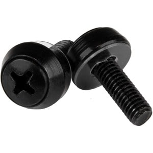 StarTech.com M5 x 12mm - Screws - 50 Pack, Black - M5 Mounting Screws for Server Rack & Cabinet - Mounting Screw - 12 mm -