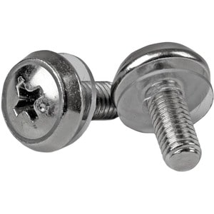 StarTech.com M5 x 12mm - Screws - 100 Pack - M5 Mounting Screws for Server Rack & Cabinet - Mounting Screw - 12 mm - Stain