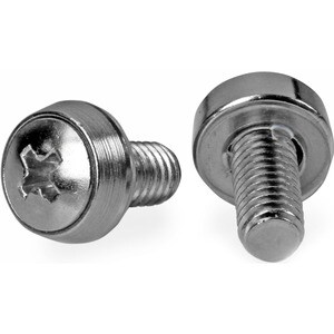 StarTech.com M6 x 12mm - Screws - 100 Pack - M6 Mounting Screws for Server Rack & Cabinet - Install your rack-mountable ha