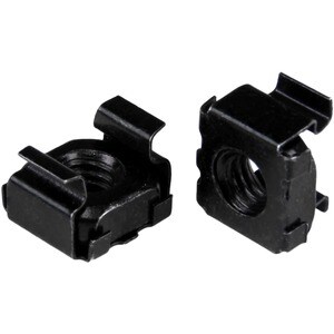 StarTech.com M5 Cage Nuts - 100 Pack, Black - M5 Mounting Cage Nuts for Server Rack & Cabinet - Cage Nut - Steel - Black -