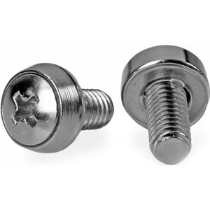 StarTech.com M6 x 12mm - Screws - 100 Pack - M6 Mounting Screws for Server Rack & Cabinet - Mounting Screw - 12 mm - Stain