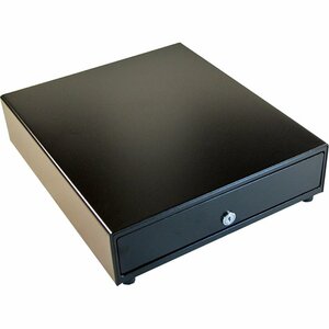 apg Genesis 1616 Cash Drawer - 4 Bill - 8 Coin - Yes - Stainless Steel, Plastic - Black - 109.2 mm Height x 411.5 mm Width