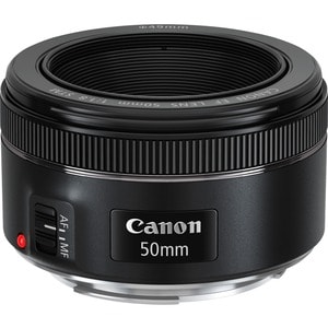 Canon - 50 mmf/1.8 - Fixed Lens for Canon EF - Designed for Lens - 49 mm Attachment - 0.21x Magnification - 39.3 mm Length