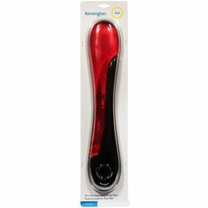 Kensington Duo Gel Keyboard Wrist Rest - Red - Red, Black - Gel - TAA Compliant