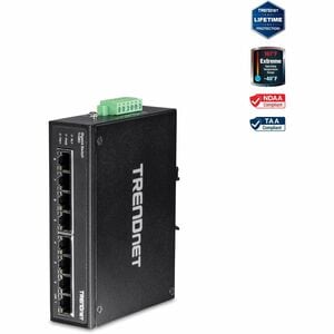 TRENDnet TI-G80 8 Ports Ethernet Switch - Gigabit Ethernet - 1000Base-T - 2 Layer Supported - Twisted Pair - Rail-mountabl