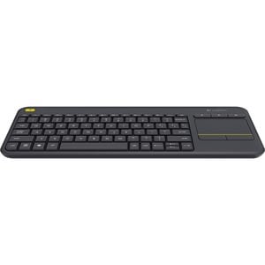 Logitech K400 Plus Tastatur - Kabellos Konnektivität - USB Schnittstelle - TouchPad - QWERTZ Layout - Schwarz - Funk - Stu