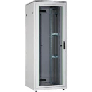 DIGITUS Professional Unique 32U Rack Cabinet for LAN Switch, Patch Panel - 482.60 mm Rack Width - Black - Glass, Steel - 1
