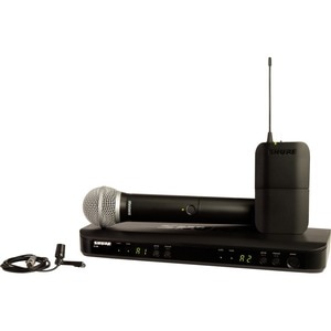 Shure BLX1288/CVL Wireless Combo System with PG58 Handheld and CVL Lavalier - 542 MHz to 572 MHz Operating Frequency - 50 