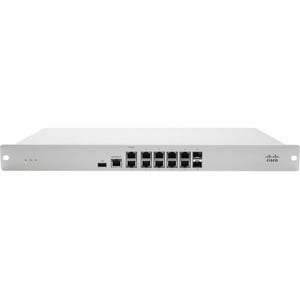 Meraki MX84 Cloud Managed Security Appliance - 10 Port - 1000Base-T - Gigabit Ethernet - AES (128-bit) - 10 x RJ-45 - 2.0 