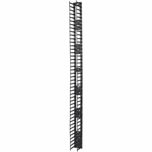 APC by Schneider Electric AR7585 Cable Organizer - Black - 2 Pack - TAA Compliant - Cable Pass-through - 45U Rack Height