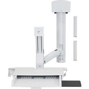 Ergotron StyleView Wall Mount for Monitor, CPU, Keyboard, Scanner, Mouse - White - 61 cm (24") Screen Support - 14.51 kg L