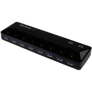 StarTech.com 10 Port USB 3.0 Hub with Charge & Sync Ports â€" 2 x 1.5A Ports â€" Multi Port USB Hub and Fast Charging Stat