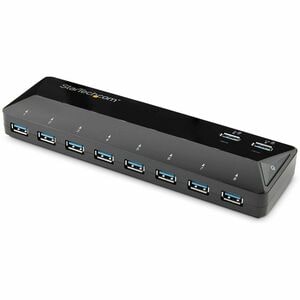 StarTech.com 10 Port USB 3.0 Hub with Charge & Sync Ports 2 x 1.5A Ports Multi Port USB Hub and Fast Charging Station (ST1