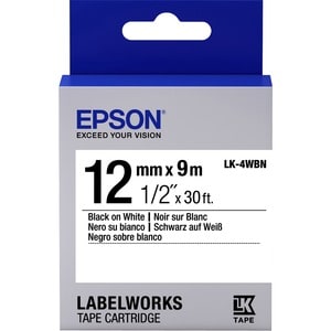 TAPE LK-4WBN STD BLK-/WHT 12/9 .