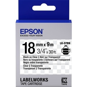 Etikettenband Epson LabelWorks LK-5TBN - 18 mm Breite - Thermotransfer - Transparent - 1 Rolle