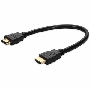 AddOn 1ft HDMI 1.3 Male to HDMI 1.3 Male Black Cable For Resolution Up to 2560x1600 (WQXGA) - 11.81" HDMI A/V Cable for Au