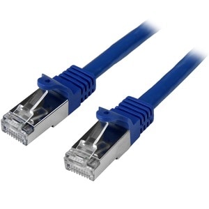 StarTech.com Câble réseau Cat6 blindé SFTP sans crochet de 50 cm - Cordon Ethernet RJ45 anti-accroc - M/M - Bleu - Cable f