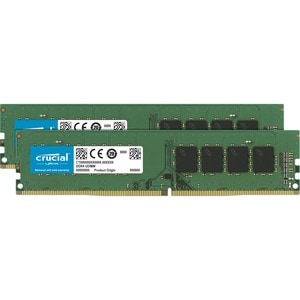 Crucial 32GB (2 x 16GB) DDR4 SDRAM Memory Kit - For Desktop PC - 32 GB (2 x 16GB) - DDR4-2400/PC4-19200 DDR4 SDRAM - 2400 