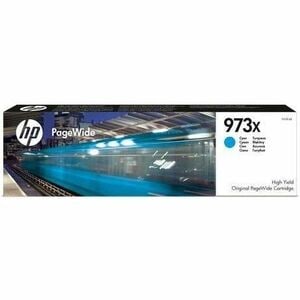 HP 973X High Yield Cyan Original PageWide Cartridge. Colour ink type: Pigment-based ink, Cartridge capacity: High (XL) Yie