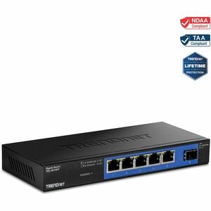 TRENDnet TEG-S51SFP 5 Ports Ethernet Switch - Gigabit Ethernet - 1000Base-T, 1000Base-X - 1 SFP Slots - 2.94 W Power Consu