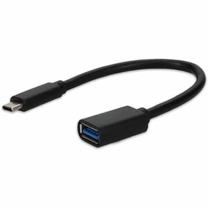 AddOn USB Cable - 6.7" USB Data Transfer Cable for Portable Hard Drive, Tablet - First End: 1 x USB 3.1 Type C - Male - Se