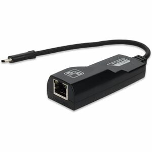 AddOn USB C 3.1 Male to RJ-45 Female Black Adapter - RJ-45/USB Data Transfer Cable for MacBook, Notebook, Computer - First End: 1 x USB 3.1 Type C - Male - Second End: 1 x RJ-45 Network - Female - Black