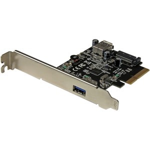 StarTech.com 2 Port USB 3.1 (10Gbps) Card - USB-A 1x External 1x Internal - PCIe USB 3.1 Card with Type-A - PCI Express - 