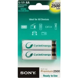 Sony Battery - Nickel Metal Hydride (NiMH) - 2Pack - For Multipurpose - Battery Rechargeable - AAA - 900 mAh