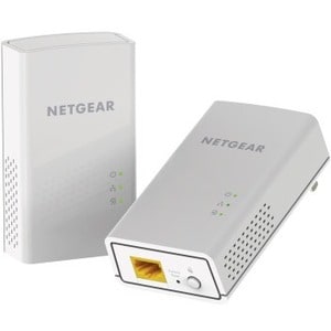 Netgear PL1000 Powerline Network Adapter - 2 - 1 x Network (RJ-45) - 1000 Mbit/s Powerline - 500 m² Area Coverage - HomePl