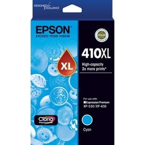 Epson Claria 410XL Original High Yield Inkjet Ink Cartridge - Cyan Pack - Inkjet - High Yield