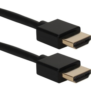 QVS 3ft High Speed HDMI UltraHD 4K with Ethernet Thin Flexible Cable - 3 ft HDMI A/V Cable for Blu-ray Player, HDTV, TV, S