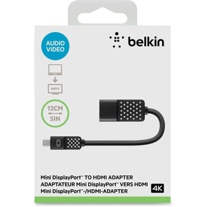 Belkin HDMI/Mini DisplayPort A/V Cable - 1 Each - Cable for Audio/Video Device, MacBook, MacBook Pro - First End: 1 x Mini