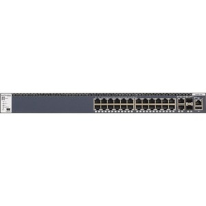 Netgear ProSafe M4300-28G (GSM4328S) 26 Ports Manageable Layer 3 Switch - 3 Layer Supported - Modular - Optical Fiber, Twi
